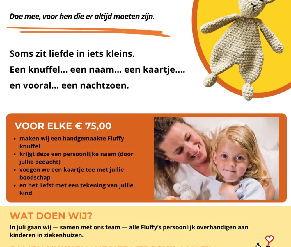 Geef een nachtzoen. Geef een Fluffy.