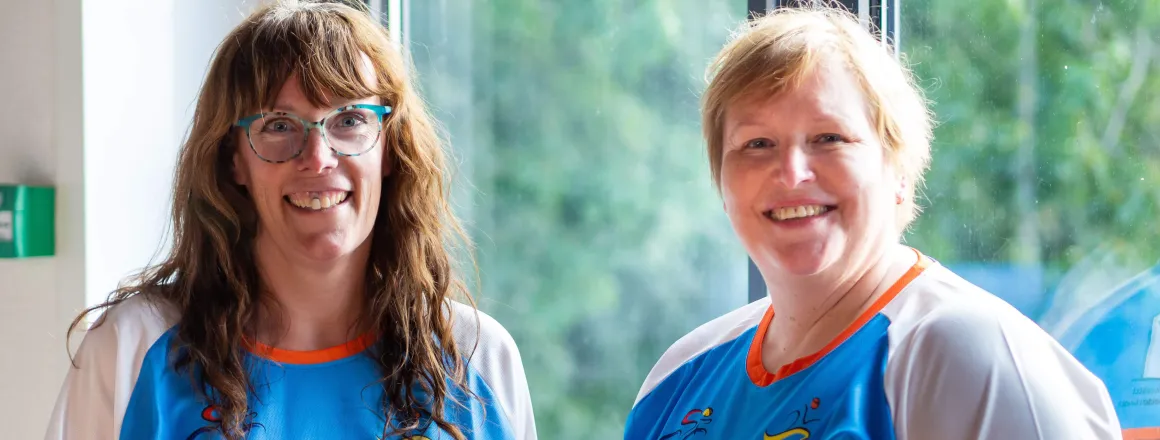 Bianca en vrijwilliger HomeSport Events