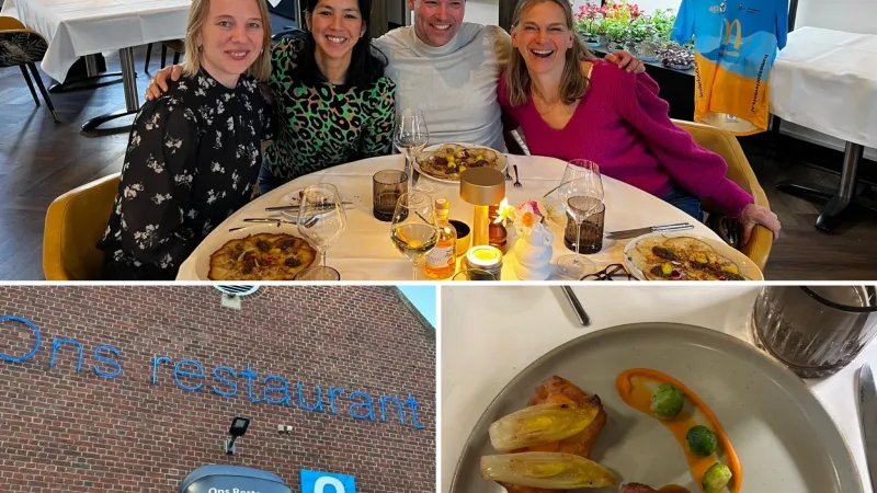 Lekker eten met vriendinnetjes en met Adapt sport maatjes