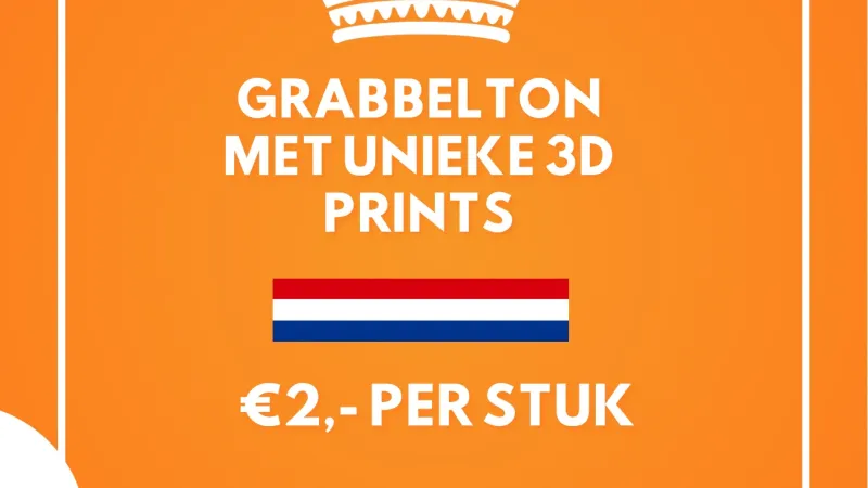 Grabbelton met unieke 3D prints - braderie Gameren