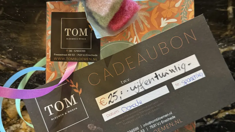 Doneer & Win: Cadeaubon Tom Bloemen en Wonen
